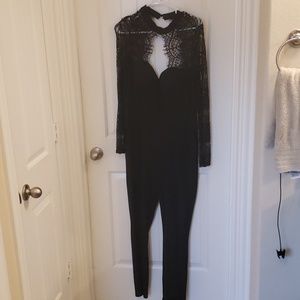 Long sleeve lace romper